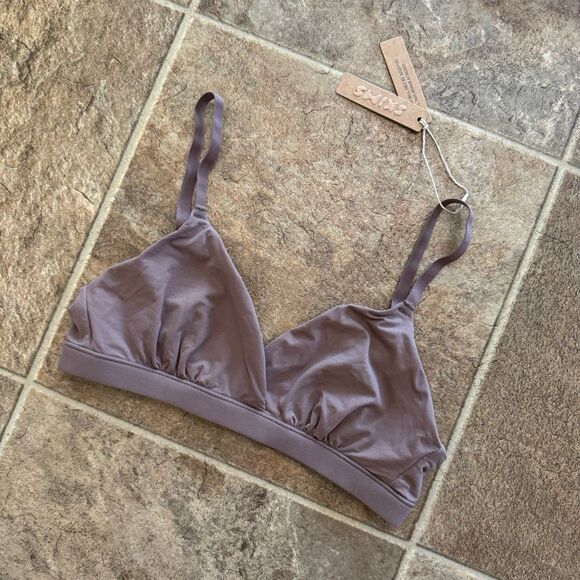 Skims Fits Everybody Crossover Bralette Umber Size XS - Picture 4 of 9